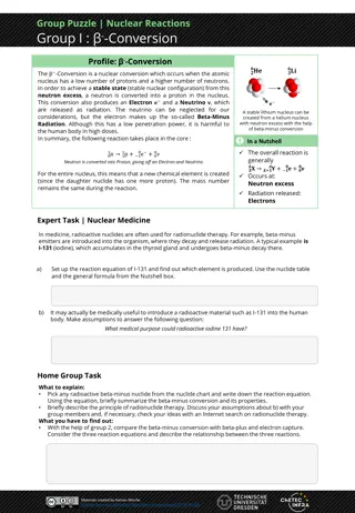 Nuclear Reactions Overview and Medical Applications