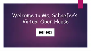 Ms. Schaefer's Virtual Open House: Class Schedule, Homework, Behavior Plan, and Expectations