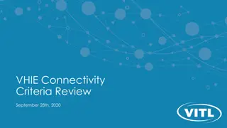 VHIE Connectivity Criteria Review & Update Process