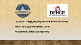 Compliance Data Report for RHD Annual Reporting