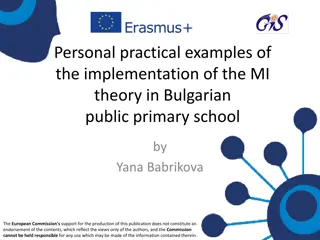 Implementing Multiple Intelligences Theory in Bulgarian Public Schools