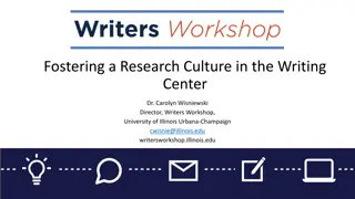 Fostering a Research Culture in the Writing Center