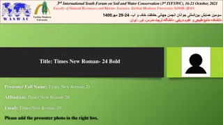 International Youth Forum on Soil and Water Conservation 2021