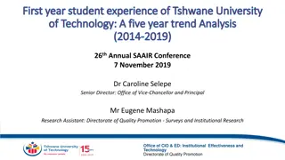 Analyzing First-Year Student Experience Trends at Tshwane University
