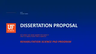 Rehabilitation Science PhD Dissertation Proposal