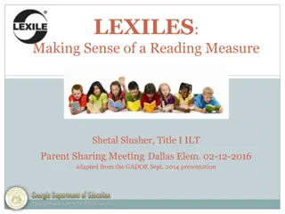 Lexile Reading Levels in Education