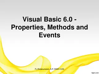 Properties, Methods, and Events in Visual Basic 6.0