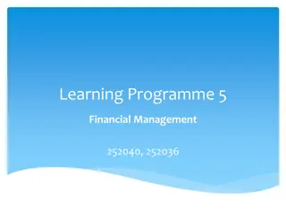 Financial Management Learning Programme Overview