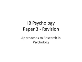 Approaches to Research Methods in IB Psychology Paper 3