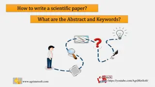 How to Write a Scientific Paper: Abstract and Keywords Structure
