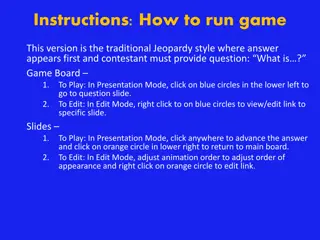 Interactive Jeopardy Style Game Instructions