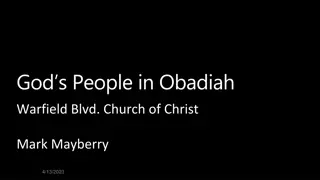 Exploring God's People in Obadiah: A Visual Journey