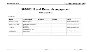 IEEE 802.11 Research Engagement Summary 2021