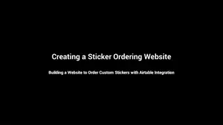 Custom Sticker Ordering Website with Airtable Integration