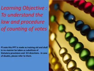 Understanding the Law and Procedure of Vote Counting in Elections