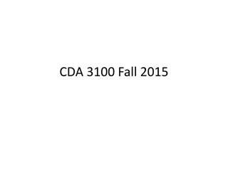 Computer Organization and Design Course Overview - Fall 2015