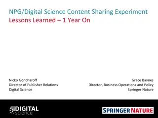 Lessons Learned from NPG/Digital Science Content Sharing Experiment