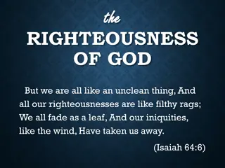 God's Righteousness and Its Significance in Our Lives