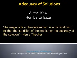 Well-Conditioned vs. Ill-Conditioned Systems of Equations