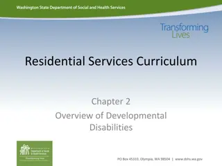 Developmental Disabilities Curriculum Overview