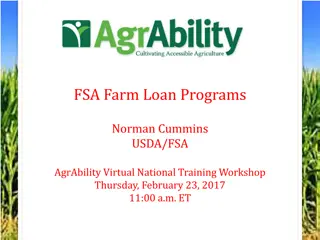 USDA FSA Farm Loan Programs and AgrAbility Workshop