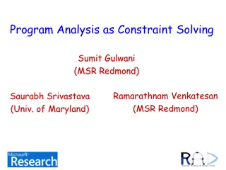 Revolutionizing Program Analysis Through Constraint Solving
