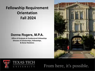 Graduate Fellowship Requirements and Professional Development Events