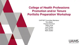 Health Professions Promotion & Tenure Portfolio Workshop Overview