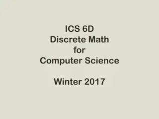 Discrete Math for Computer Science Winter 2017 Course Information