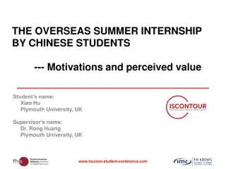 Chinese Students' Overseas Summer Internship: Motivations and Perceived Value