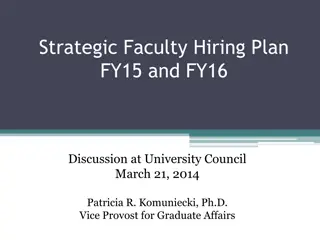 Strategic Faculty Hiring Plan and Criteria Discussion for University Council