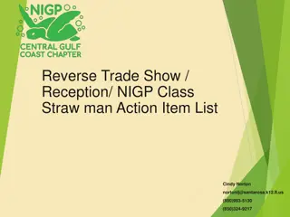 Event Planning Action Items for Reverse Trade Show Reception
