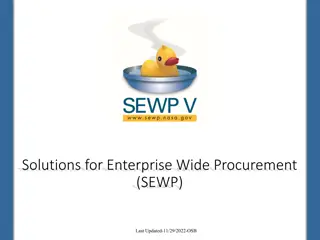Enterprise Wide Procurement Solutions Overview