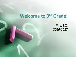 Welcome to 3rd Grade with Mrs. Z.Z. - Classroom Information 2016-2017