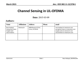 Channel Sensing in UL-OFDMA Frames for Improved Medium Utilization