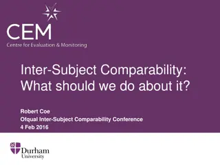 Inter-Subject Comparability Issues in Education Systems