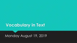 Literal and Non-Literal Language in Vocabulary Learning
