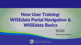 WISEdata Portal: Training, Navigation, and Basics