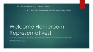 Readington H.S.A. Homeroom Representatives and Events Update