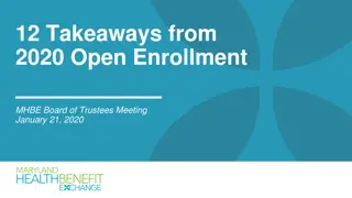 Key Insights from 2020 Open Enrollment Meeting - Maryland Health Benefits Exchange