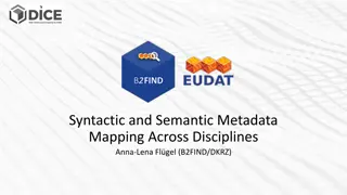 Mapping Metadata Across Disciplines