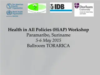 Exploring Health Determinants at HiAP Workshop in Paramaribo, Suriname