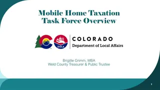 Mobile Home Taxation Task Force Overview in Colorado