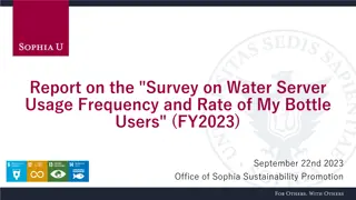 Survey on Water Server Usage Frequency and My Bottle Users' Habits