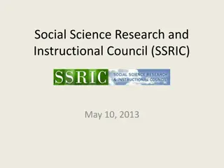 SSRIC Social Science Research Council Workshop Agenda Overview