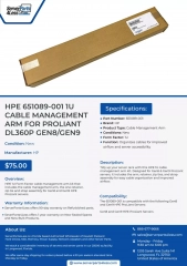HPE 651089-001 1u Cable Management Arm for ProLiant DL360p Gen8/Gen9