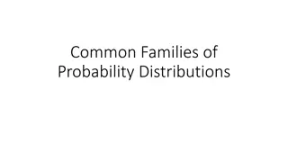 Families of Probability Distributions and Examples