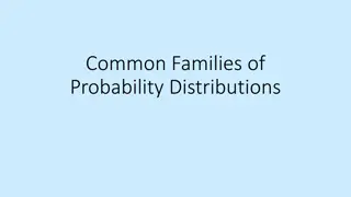 Families of Probability Distributions and Examples