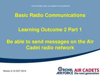 Radio Communications Procedures for Air Cadets - Learning Outcomes