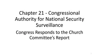 Congressional Authority for National Security Surveillance and FBI Abuses Report